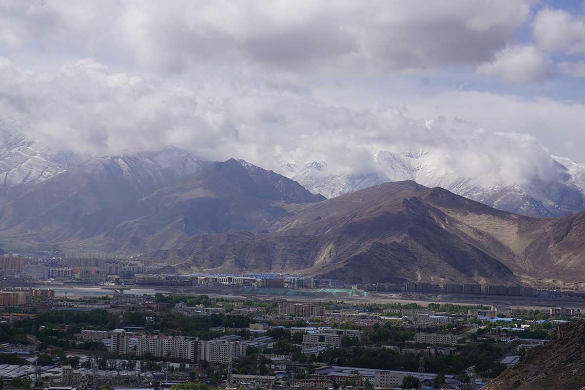 Photo of painted rocks in Lhasa, Tibet